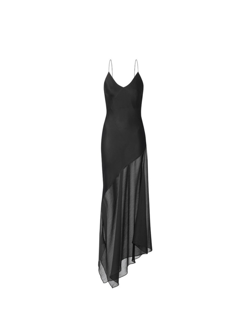 Camille X Mango satin chiffon dress